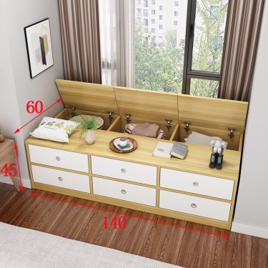 實木飄窗櫃抽屜櫃子陽臺窗臺櫃置物矮櫃地櫃收納儲物櫃榻榻米定做